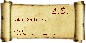 Laky Dominika névjegykártya